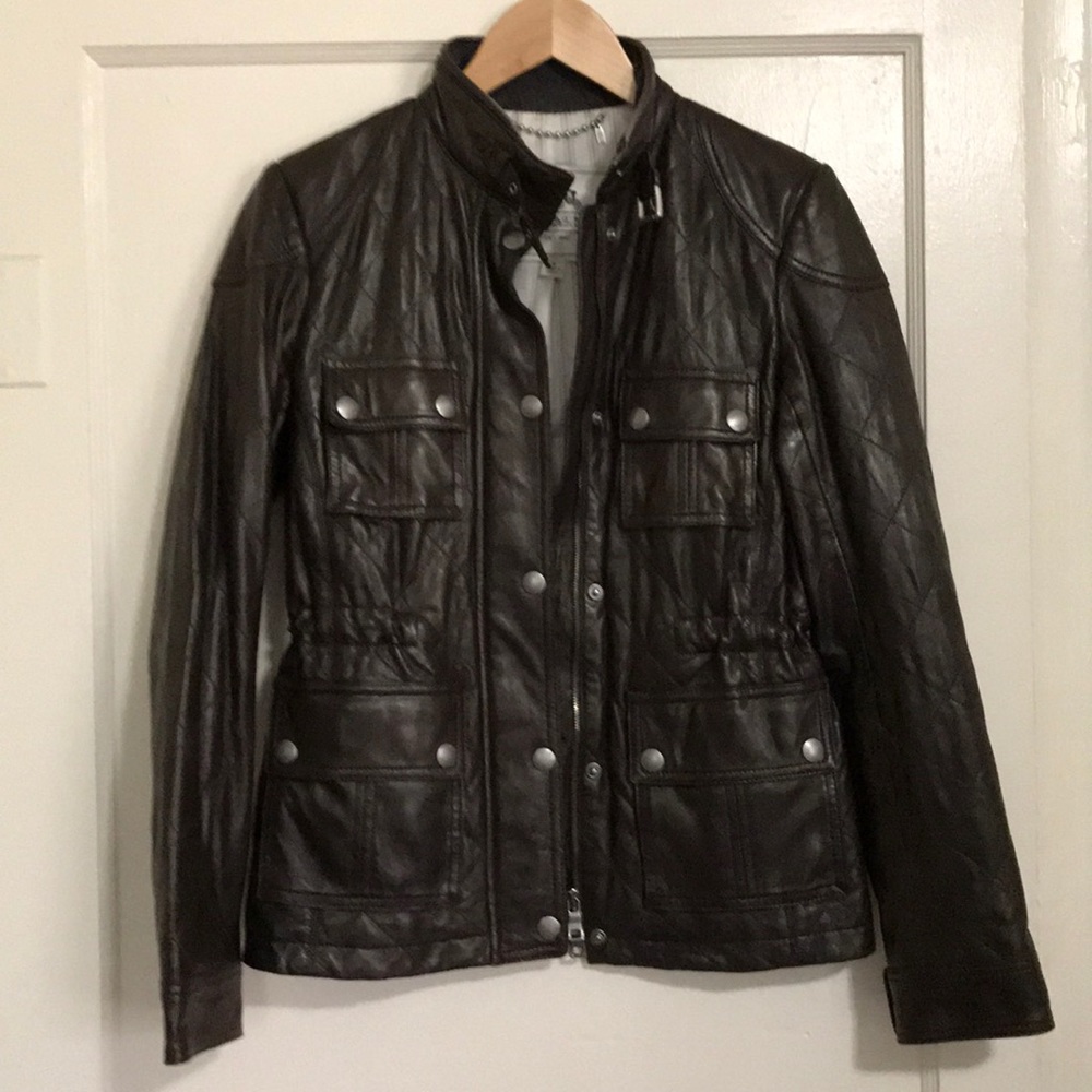 Coach brown leather jacket